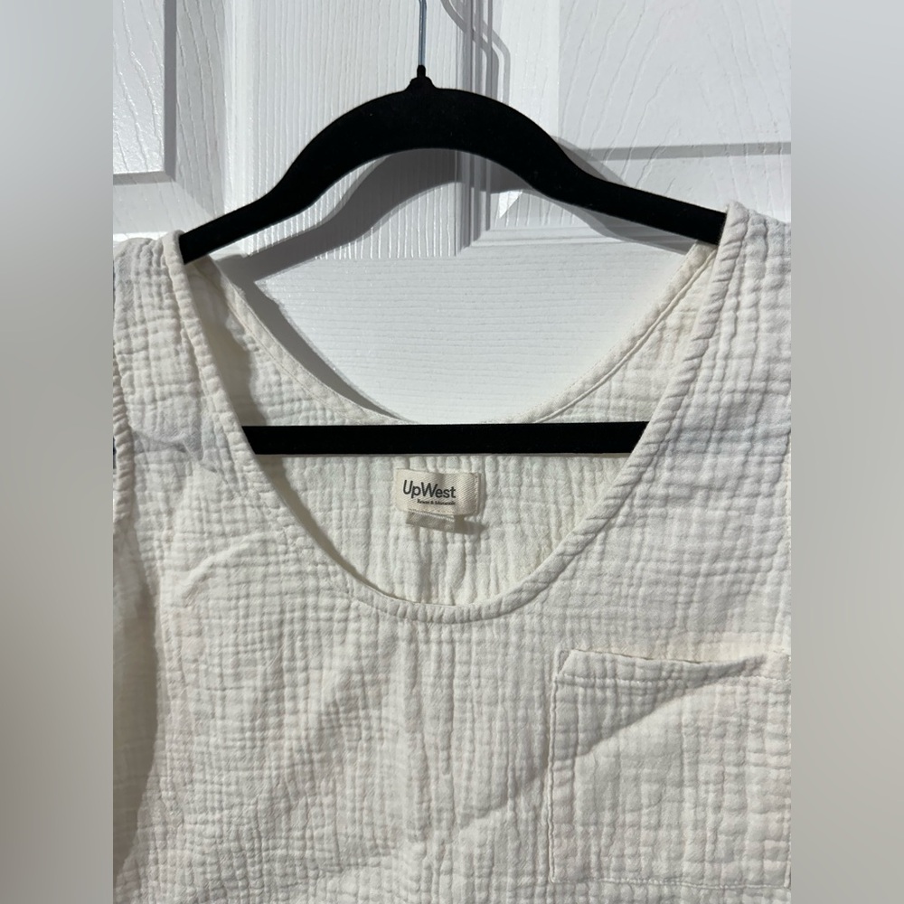 UpWest Cream Boxy Tank Top (XS) - Picture 8 of 16